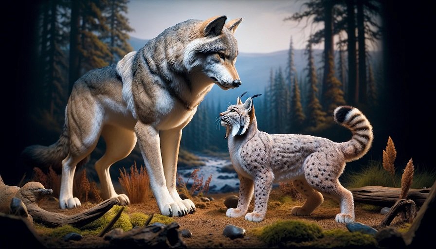 wolf vs bobcat