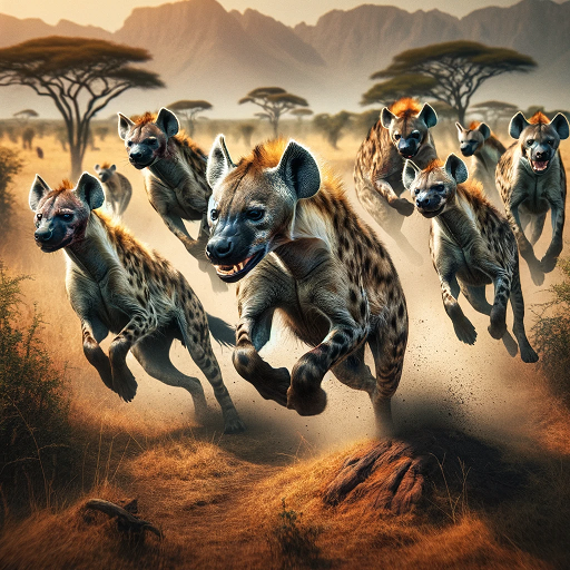 hyena on run