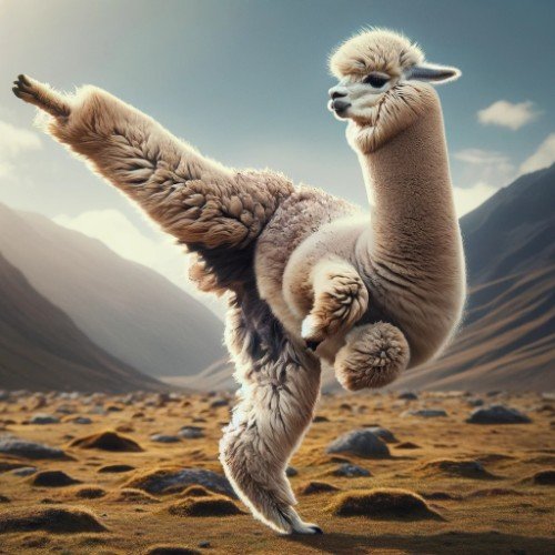 alpaca funny kick