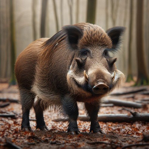 boar in europe forest