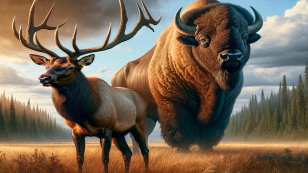 elk v bison
