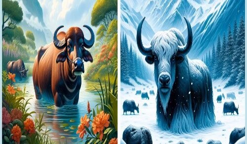 water buffalo vs Yak