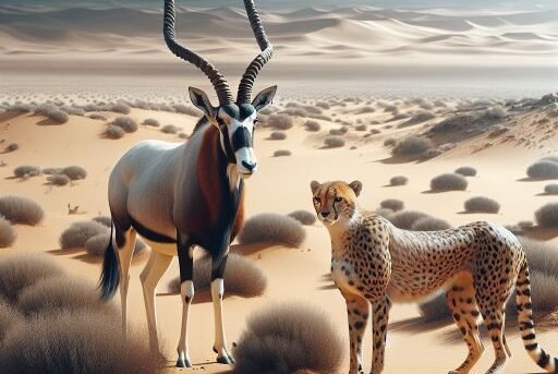 Addax vs. Sahara Cheetah