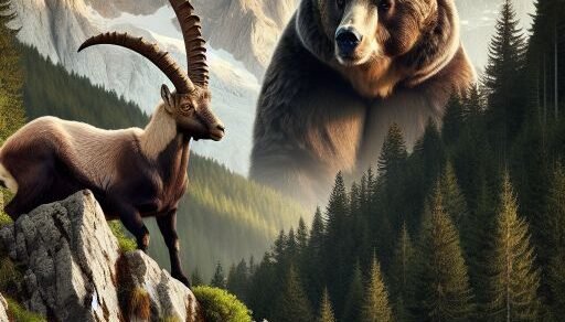 Alpine Ibex vs. Brown Bear