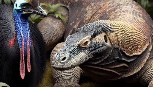 Cassowary vs. Komodo Dragon