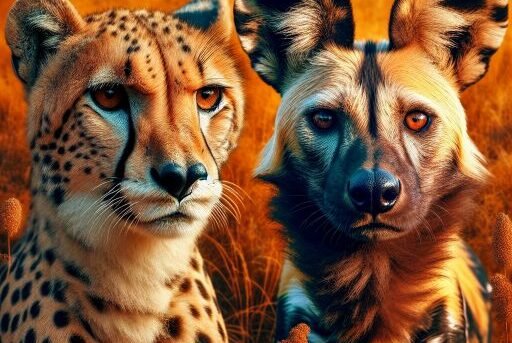 Cheetah vs. African Wild Dog
