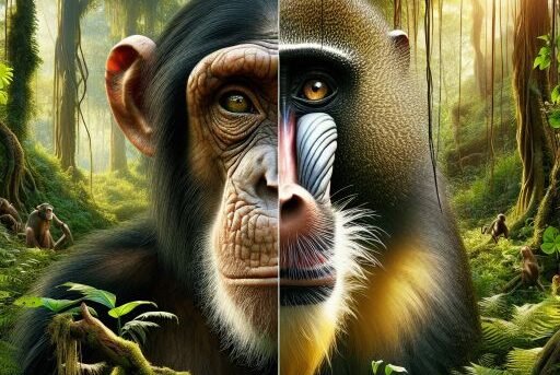 Chimpanzee vs. Mandrill