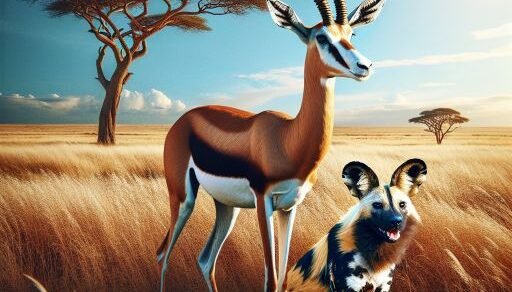 Gazelle vs. African Wild Dog