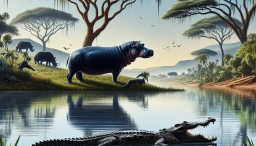 Hippopotamus vs. Nile Crocodile