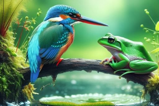 Kingfisher vs. Frog