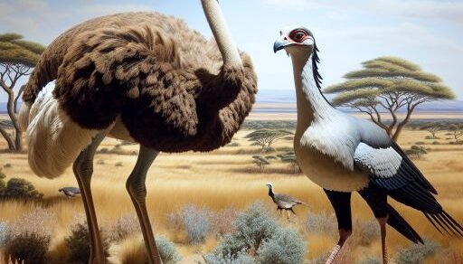 Ostrich vs. Secretary Bird