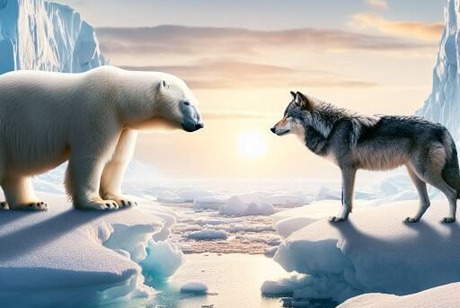 Polar Bear vs. Arctic Wolf