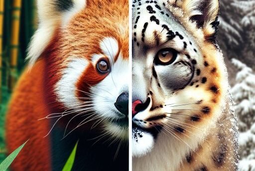 Red Panda vs. Snow Leopard