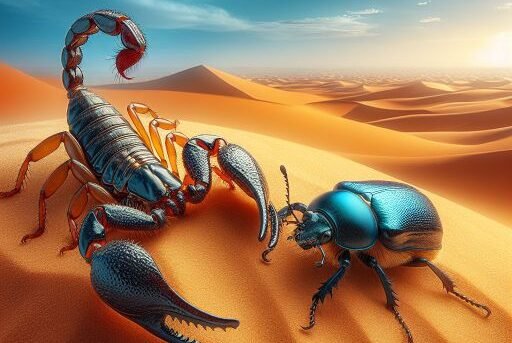 Scorpion vs. Desert Beetle