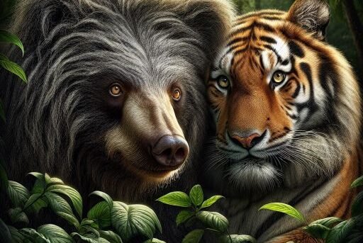 Sloth Bear vs. Tiger