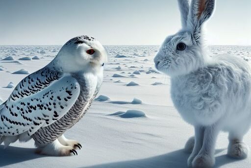Snowy Owl vs. Arctic Hare