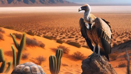 Vulture vs. Desert Tortoise